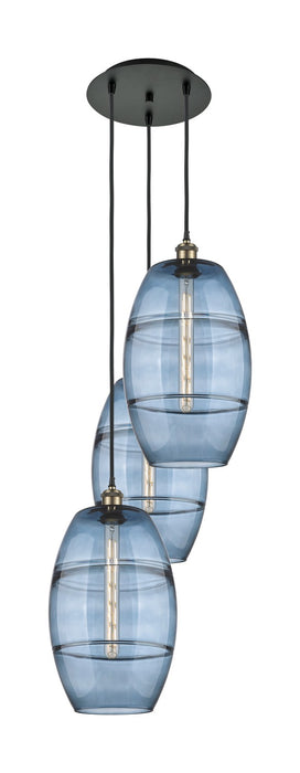 Innovations 113B-3P-BAB-G557-10BL Three Light Pendant, Black Antique Brass