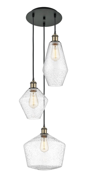 Innovations 113B-3P-BAB-G654-MU Three Light Pendant, Black Antique Brass