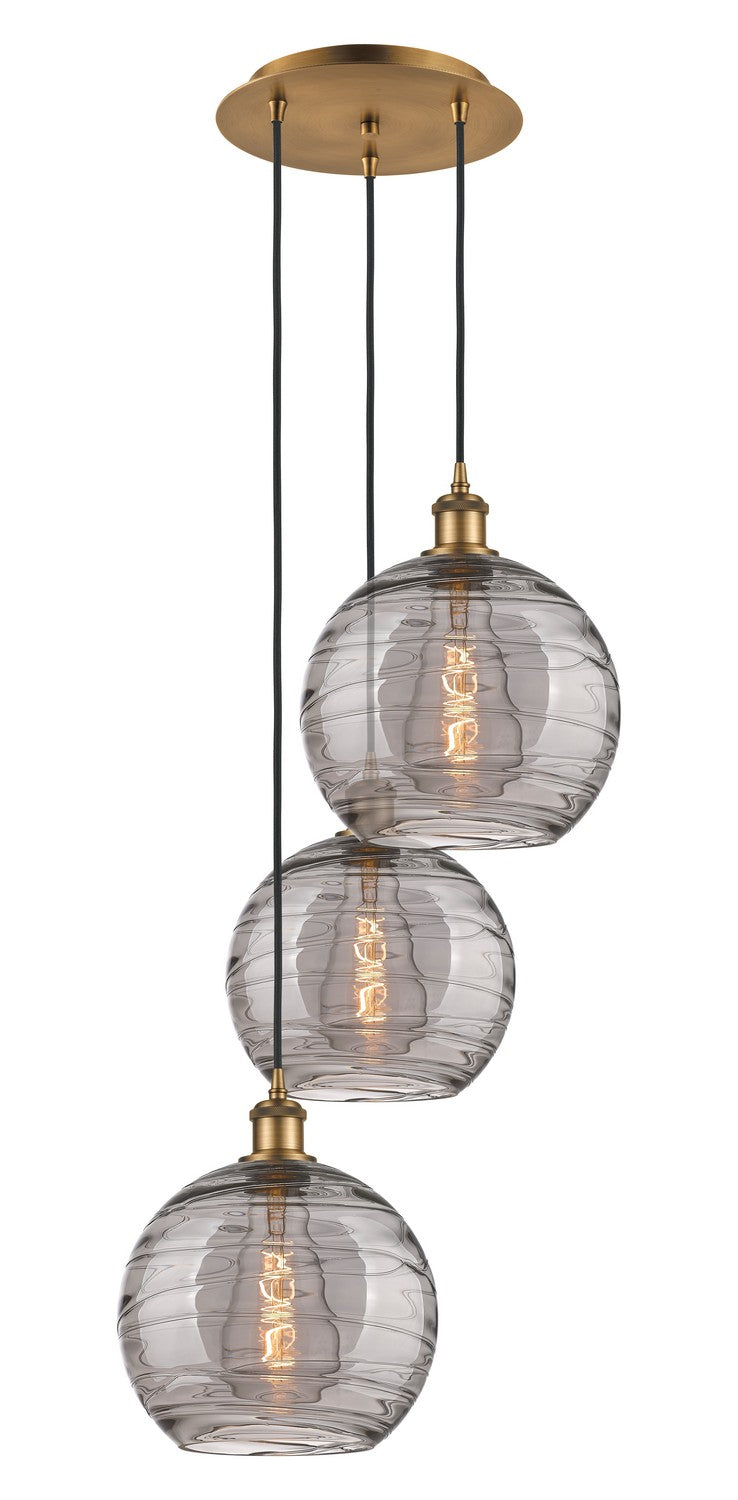 Innovations 113B-3P-BB-G1213-10SM Three Light Pendant, Brushed Brass