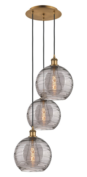 Innovations 113B-3P-BB-G1213-10SM Three Light Pendant, Brushed Brass