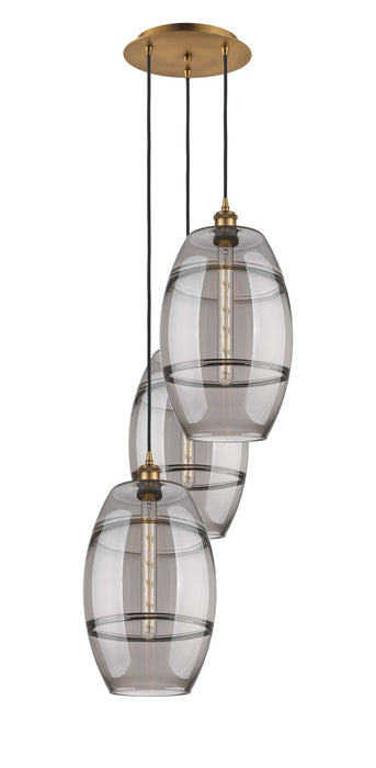 Innovations 113B-3P-BB-G557-10SM Three Light Pendant, Brushed Brass