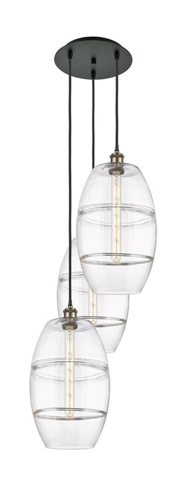 Innovations 113B-3P-BAB-G557-10CL Three Light Pendant, Black Antique Brass