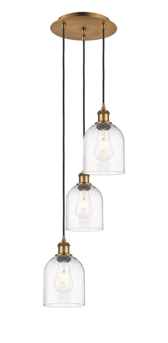 Innovations 113B-3P-BB-G558-6CL Three Light Pendant, Brushed Brass