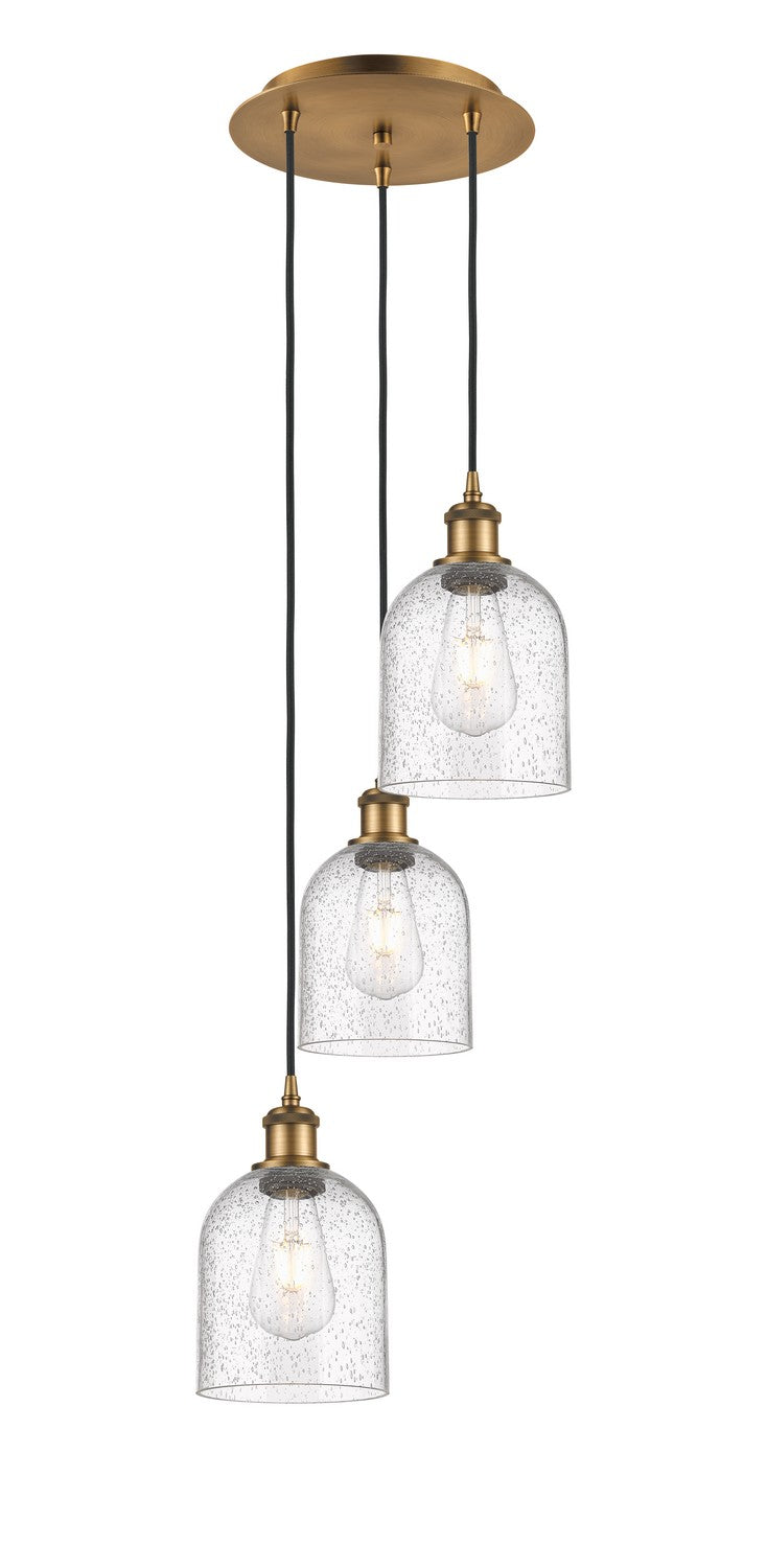 Innovations 113B-3P-BB-G558-6SDY Three Light Pendant, Brushed Brass