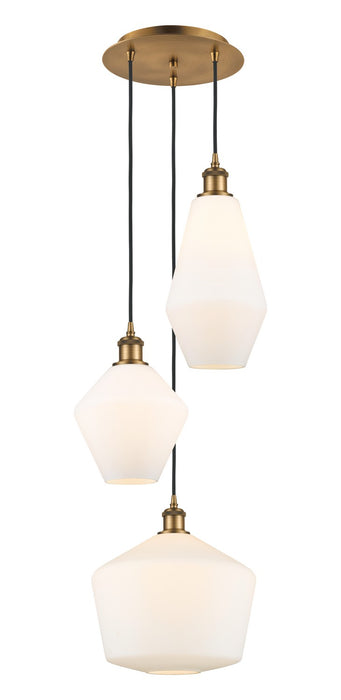 Innovations 113B-3P-BB-G651-MU Three Light Pendant, Brushed Brass