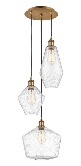 Innovations 113B-3P-BB-G654-MU Three Light Pendant, Brushed Brass