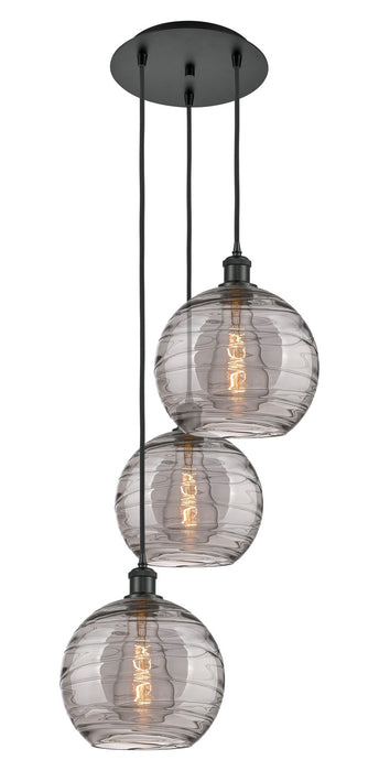 Innovations 113B-3P-BK-G1213-10SM Three Light Pendant, Matte Black