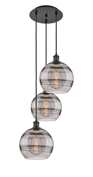 Innovations 113B-3P-BK-G556-10SM Three Light Pendant, Matte Black