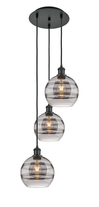 Innovations 113B-3P-BK-G556-8SM Three Light Pendant, Matte Black