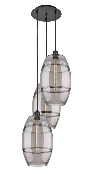 Innovations 113B-3P-BK-G557-10SM Three Light Pendant, Matte Black