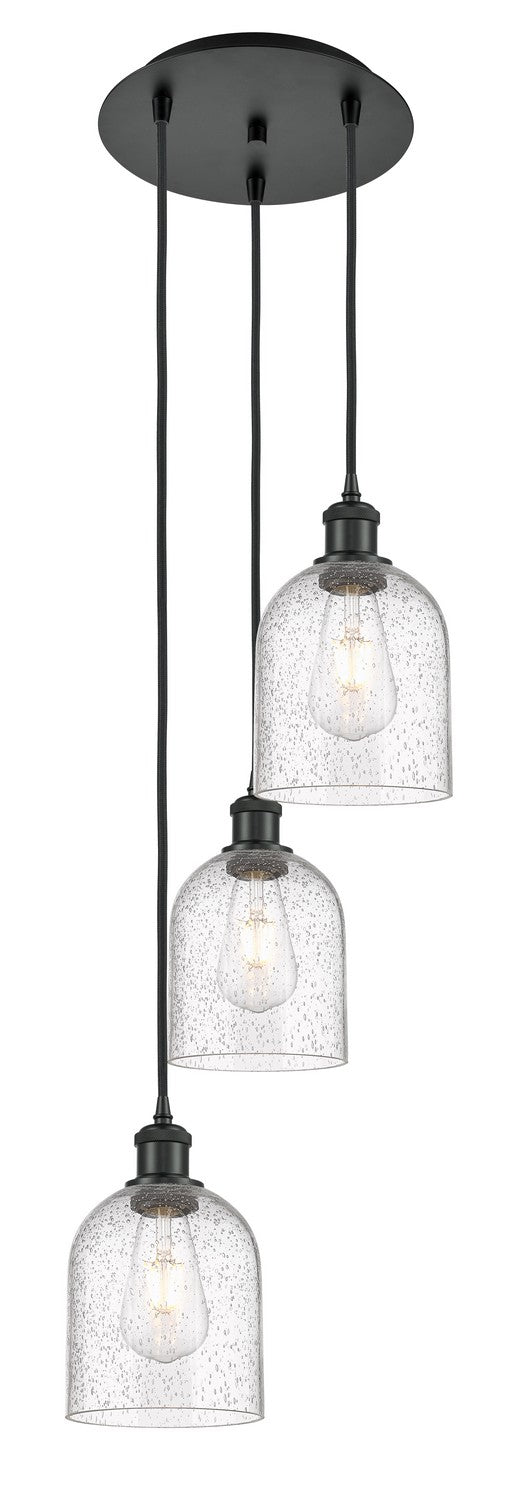 Innovations 113B-3P-BK-G558-6SDY Three Light Pendant, Matte Black