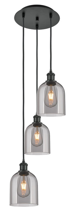 Innovations 113B-3P-BK-G558-6SM Three Light Pendant, Matte Black