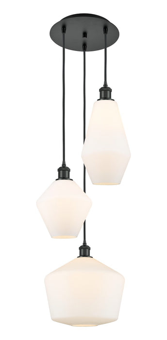 Innovations 113B-3P-BK-G651-MU Three Light Pendant, Matte Black