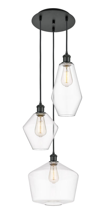 Innovations 113B-3P-BK-G652-MU Three Light Pendant, Matte Black