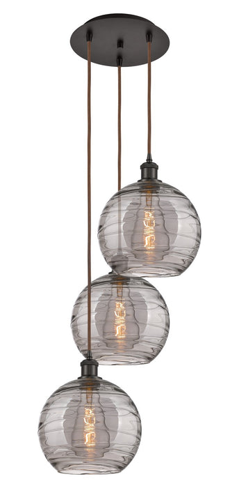 Innovations 113B-3P-OB-G1213-10SM Three Light Pendant, Oil Rubbed Bronze