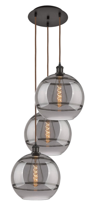 Innovations 113B-3P-OB-G556-12SM Three Light Pendant, Oil Rubbed Bronze