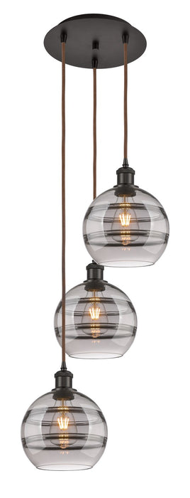 Innovations 113B-3P-OB-G556-8SM Three Light Pendant, Oil Rubbed Bronze