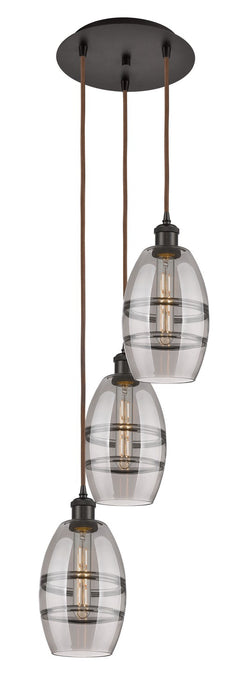 Innovations 113B-3P-OB-G557-6SM Three Light Pendant, Oil Rubbed Bronze