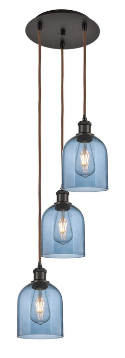 Innovations 113B-3P-OB-G558-6BL Three Light Pendant, Oil Rubbed Bronze