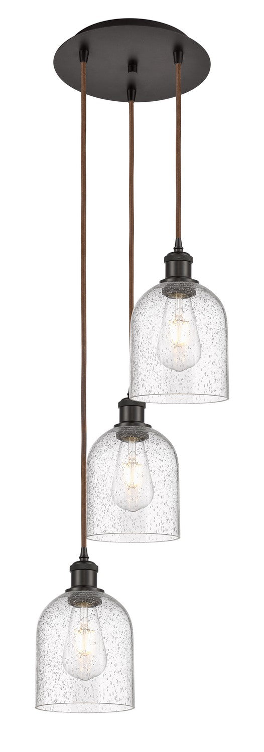 Innovations 113B-3P-OB-G558-6SDY Three Light Pendant, Oil Rubbed Bronze