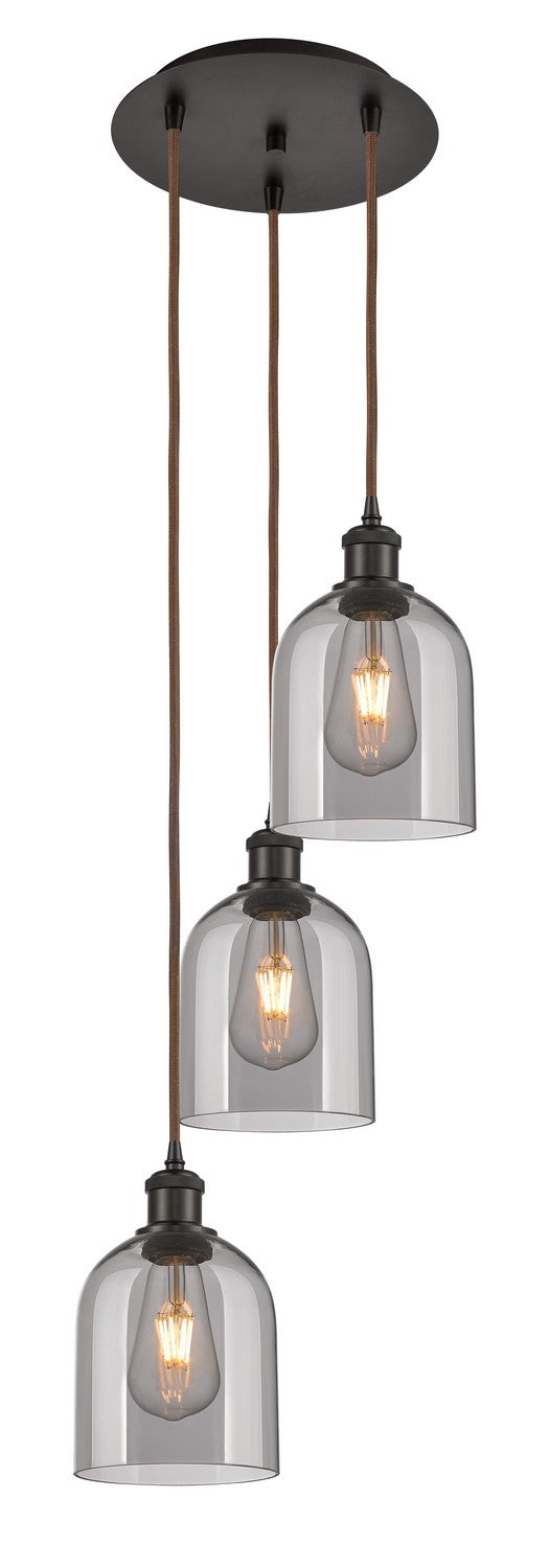 Innovations 113B-3P-OB-G558-6SM Three Light Pendant, Oil Rubbed Bronze