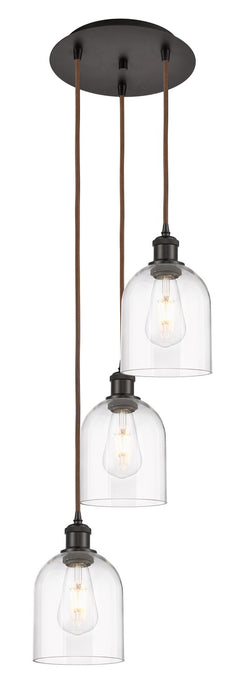 Innovations 113B-3P-OB-G558-6CL Three Light Pendant, Oil Rubbed Bronze