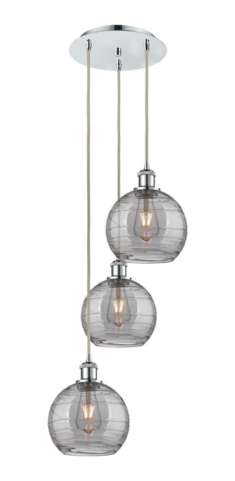 Innovations 113B-3P-PC-G1213-8SM Three Light Pendant, Polished Chrome