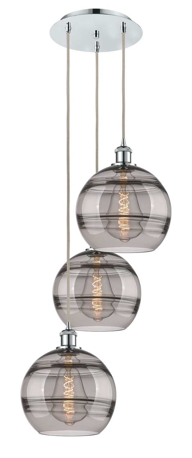 Innovations 113B-3P-PC-G556-10SM Three Light Pendant, Polished Chrome