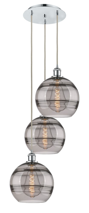 Innovations 113B-3P-PC-G556-10SM Three Light Pendant, Polished Chrome