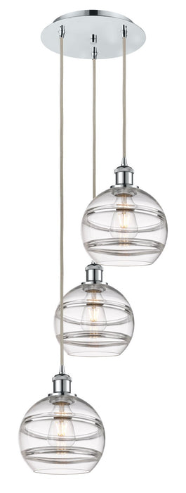 Innovations 113B-3P-PC-G556-8CL Three Light Pendant, Polished Chrome
