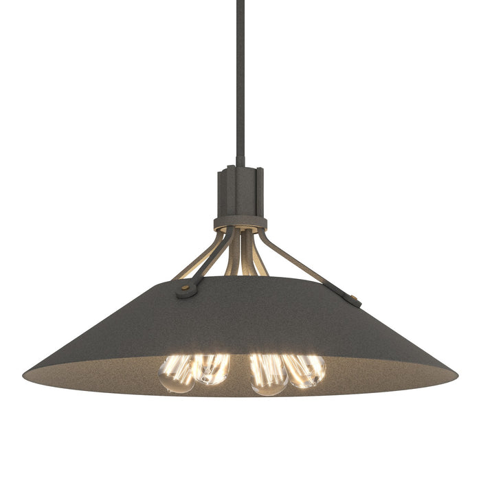 Hubbardton Forge 136340-SKT-MULT-20-20 Four Light Pendant, Natural Iron