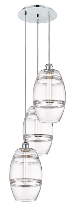 Innovations 113B-3P-PC-G557-8CL Three Light Pendant, Polished Chrome
