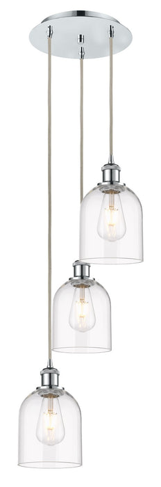 Innovations 113B-3P-PC-G558-6CL Three Light Pendant, Polished Chrome