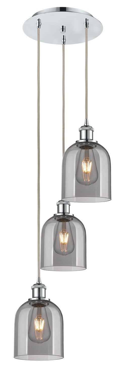 Innovations 113B-3P-PC-G558-6SM Three Light Pendant, Polished Chrome