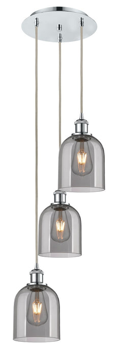 Innovations 113B-3P-PC-G558-6SM Three Light Pendant, Polished Chrome