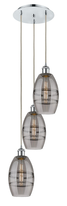 Innovations 113B-3P-PC-G557-6SM Three Light Pendant, Polished Chrome