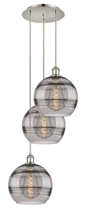 Innovations 113B-3P-PN-G556-10SM Three Light Pendant, Polished Nickel