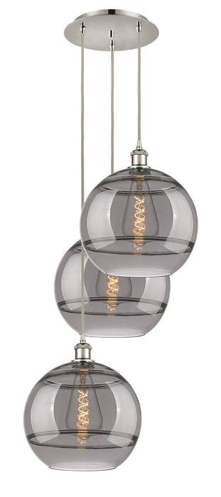 Innovations 113B-3P-PN-G556-12SM Three Light Pendant, Polished Nickel