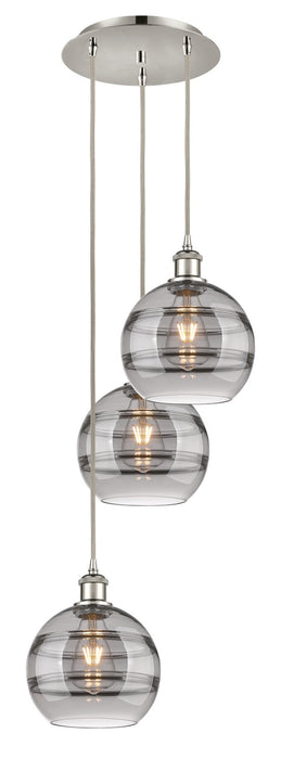 Innovations 113B-3P-PN-G556-8SM Three Light Pendant, Polished Nickel
