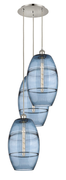 Innovations 113B-3P-PN-G557-10BL Three Light Pendant, Polished Nickel