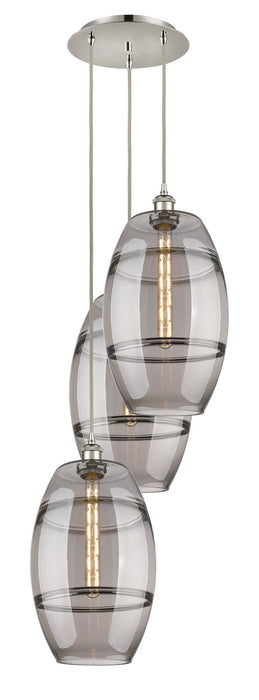Innovations 113B-3P-PN-G557-10SM Three Light Pendant, Polished Nickel