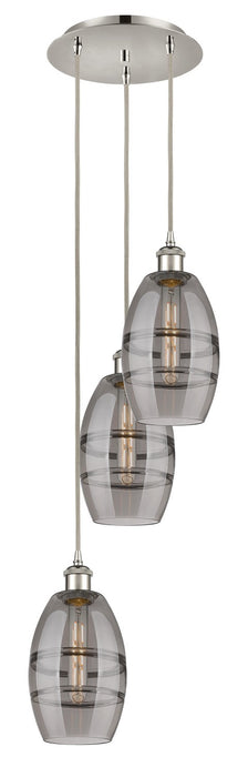 Innovations 113B-3P-PN-G557-6SM Three Light Pendant, Polished Nickel