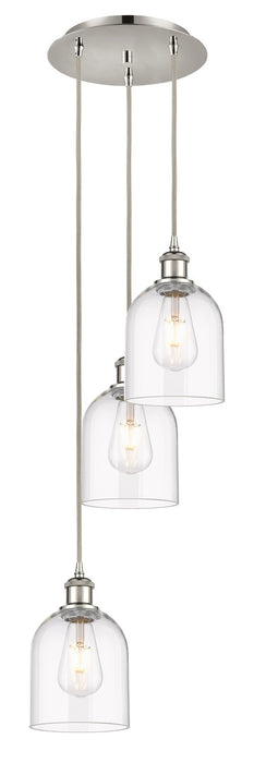 Innovations 113B-3P-PN-G558-6CL Three Light Pendant, Polished Nickel