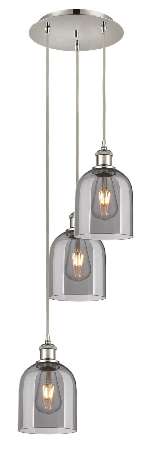 Innovations 113B-3P-PN-G558-6SM Three Light Pendant, Polished Nickel