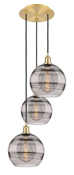 Innovations 113B-3P-SG-G556-10SM Three Light Pendant, Satin Gold