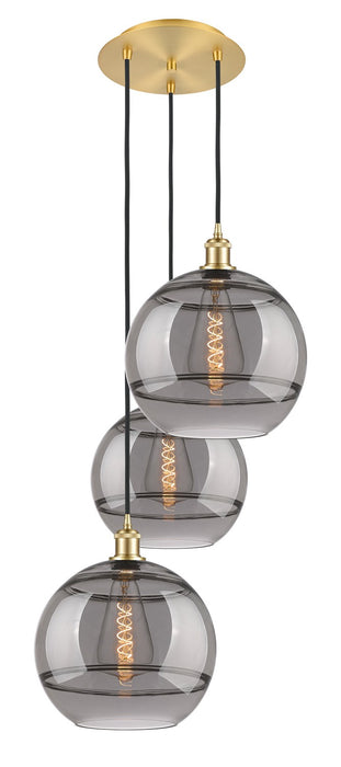Innovations 113B-3P-SG-G556-12SM Three Light Pendant, Satin Gold