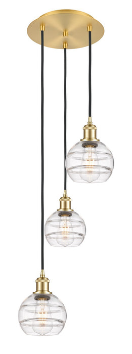 Innovations 113B-3P-SG-G556-6CL Three Light Pendant, Satin Gold