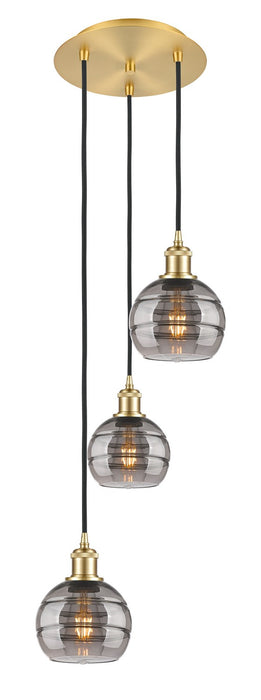 Innovations 113B-3P-SG-G556-6SM Three Light Pendant, Satin Gold