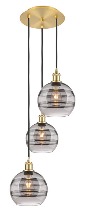 Innovations 113B-3P-SG-G556-8SM Three Light Pendant, Satin Gold