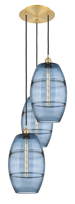 Innovations 113B-3P-SG-G557-10BL Three Light Pendant, Satin Gold